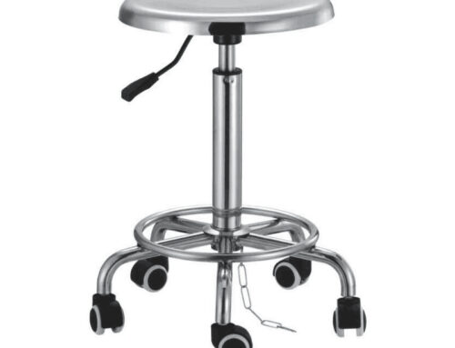 Stainless steel small round stool with conductive chain